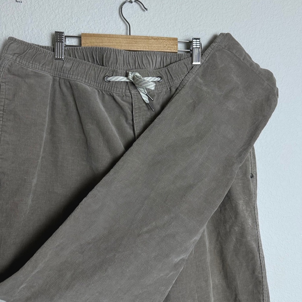 Vuori Men Corduroy Optimist Pants Taupe Brown Elastic‎ Waist Drawstring XXL
